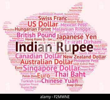 Indian Rupee Meaning Forex Trading And Banknotes Stock Photo - 